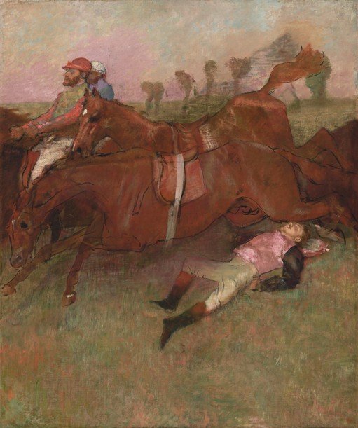 Jockey Falls During Horse Race