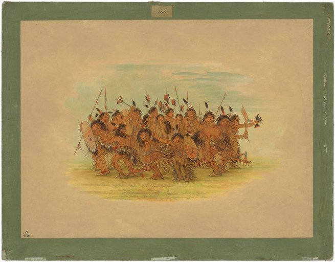Native American Warriors in Traditional Attire