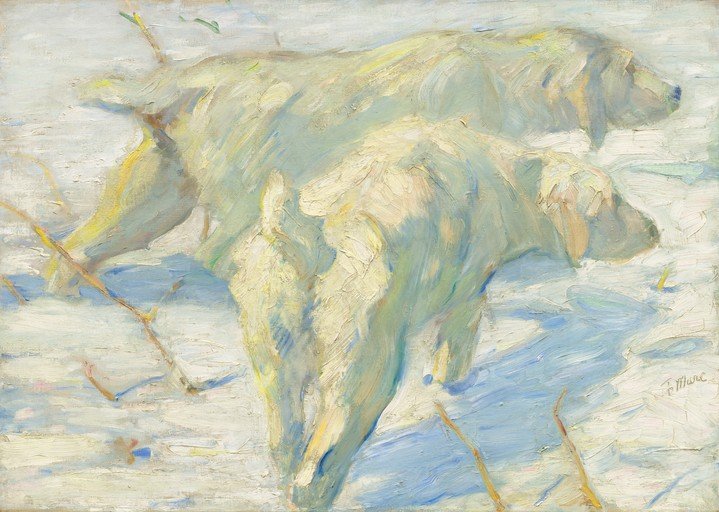 Two Dogs in Snow