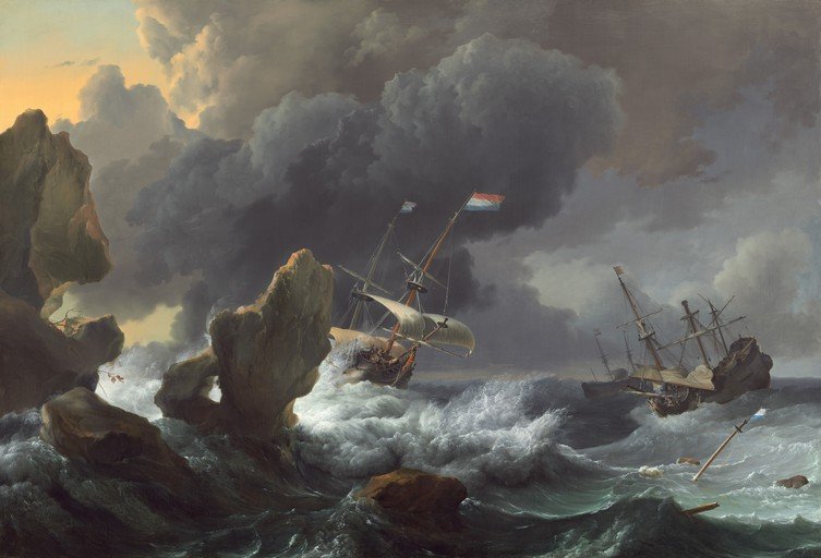 Ships in a Stormy Sea
