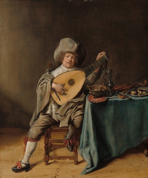 Man Playing a Lute