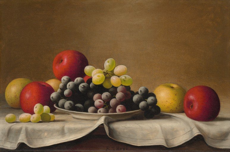 Still Life with Apples and Grapes