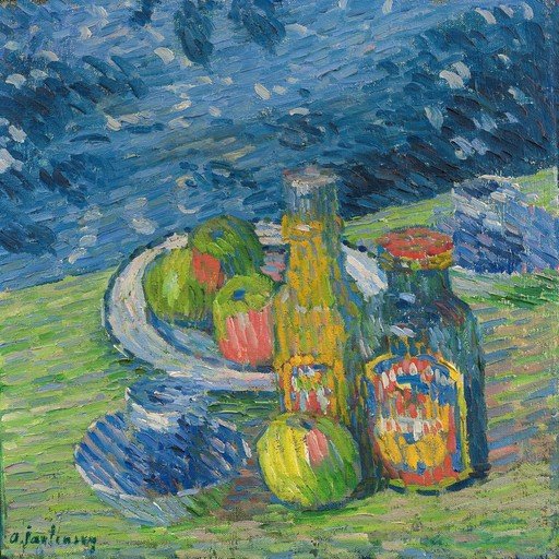 Still Life with Apples and Bottles