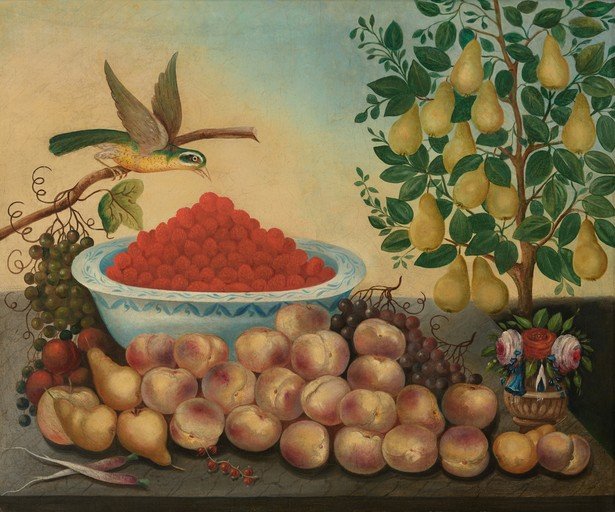 Still Life with Fruit, Bird, and Pear Tree
