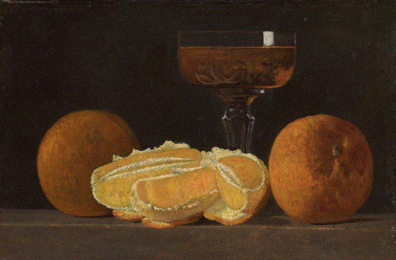 Still Life with Oranges and Wine Glass