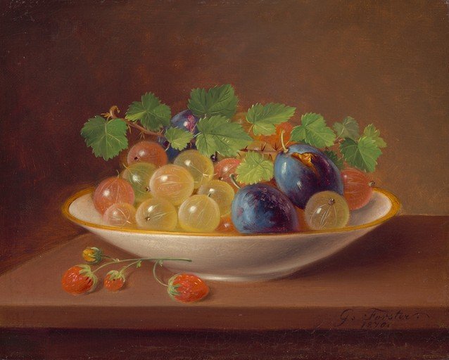 Still Life of Fruit in a Bowl