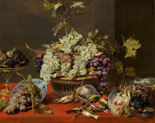 Still Life with Grapes, Figs, and Game Birds