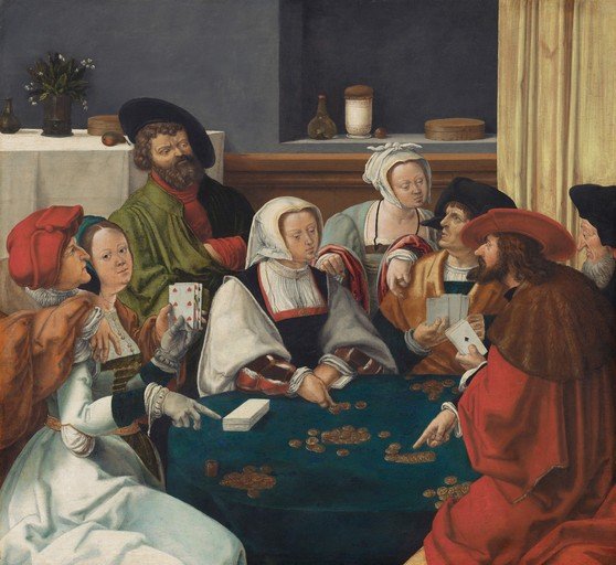 Renaissance Card Players Gathered Around a Table