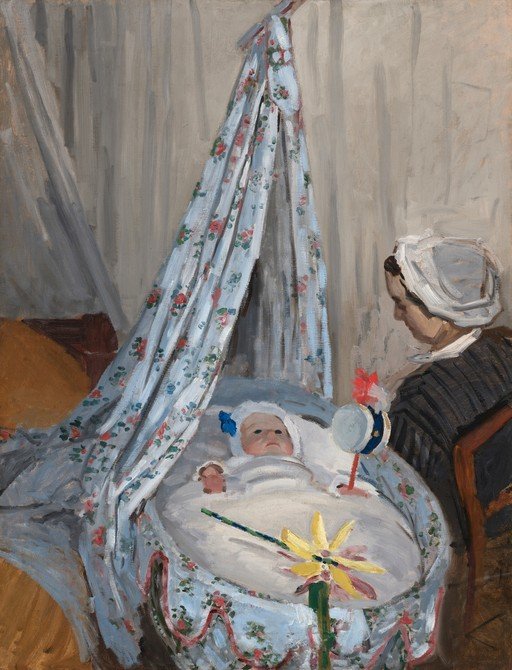 Mother and Child in a Cradle