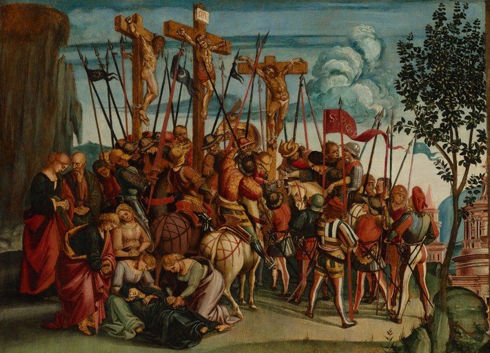 The Crucifixion of Christ with Mourners and Soldiers