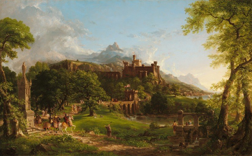 Romantic Landscape with Castle and Figures