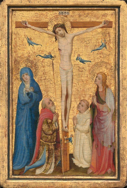 Crucifixion Scene with Mourners and Angels