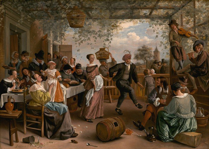 17th Century Dutch Revelry: A Lively Outdoor Gathering