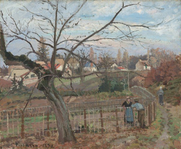 Rural Landscape with Figures and Bare Tree