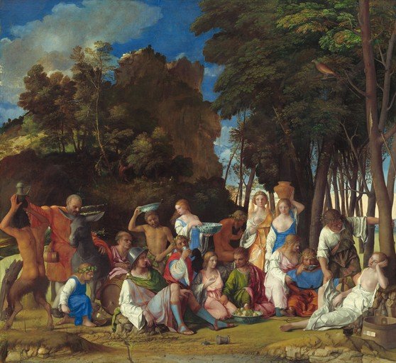 Pastoral Scene with Figures and Mythological Creatures