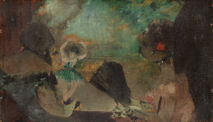 Impressionist Painting of Dancers in Rehearsal