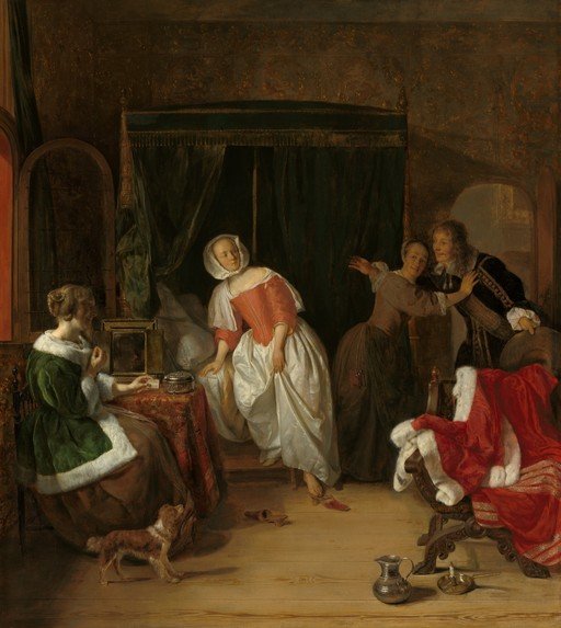 Dutch Golden Age Interior Scene with Figures
