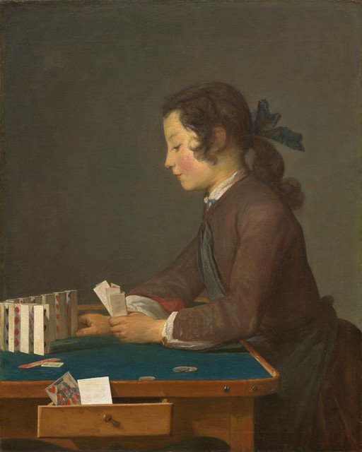 Boy Playing Cards