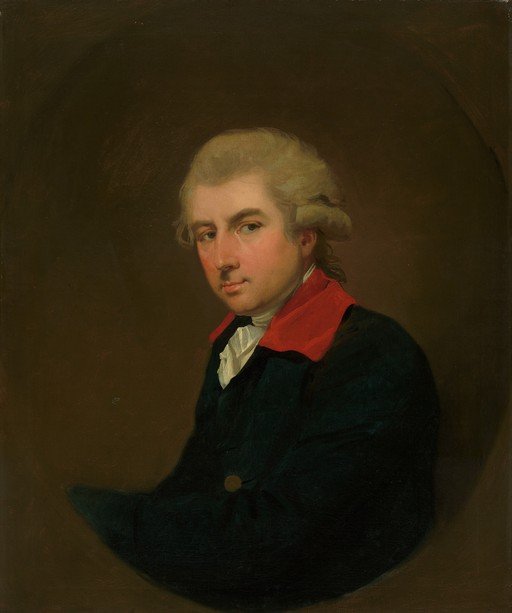 Portrait of a Gentleman in a Dark Coat and Red Collar