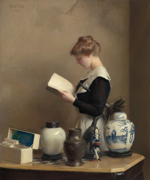 Young Woman Reading by William Paxton