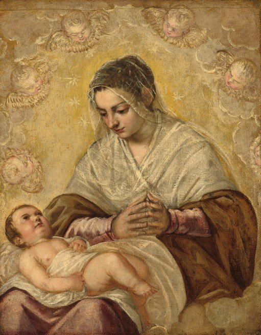 Madonna and Child with Cherubs