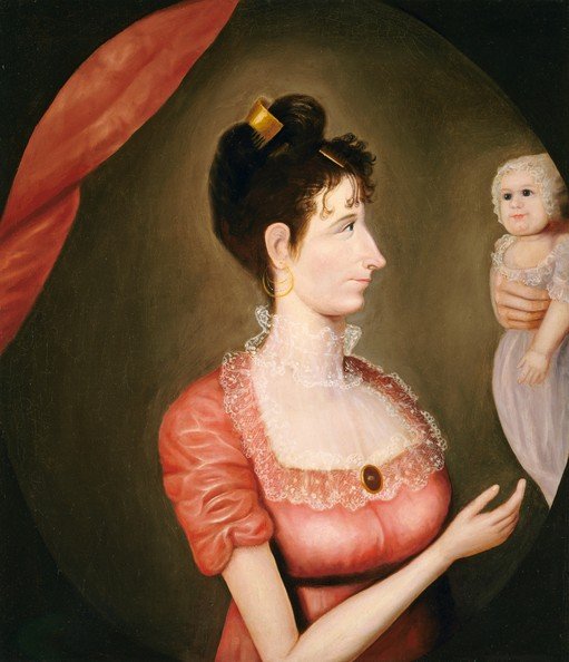 Portrait of a Woman Holding a Baby