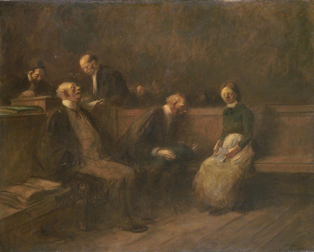 Courtroom Scene with Dramatic Testimony