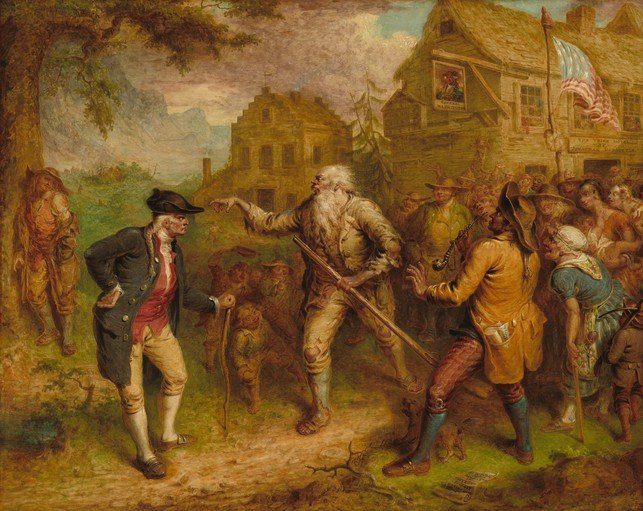 18th-Century American Scene with Figures and Buildings