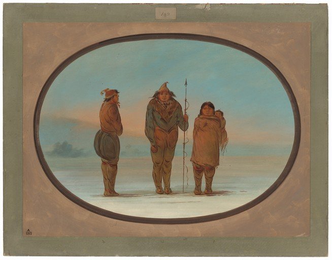 Indigenous People in Arctic Landscape