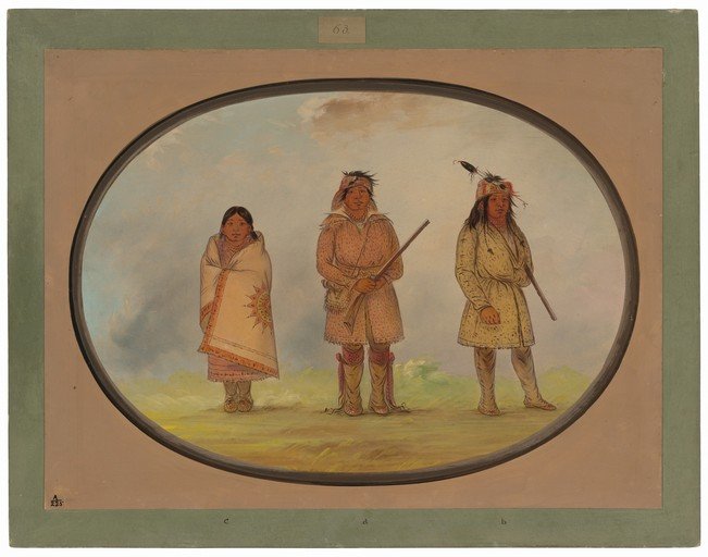 Native American Individuals in Traditional Attire