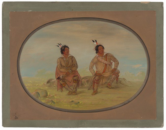 Two Native American Men in Traditional Attire