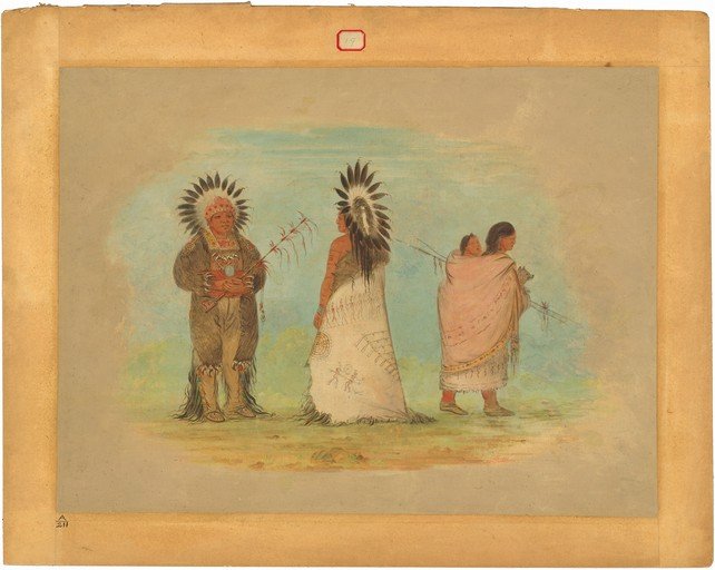 Native American Family in Traditional Attire