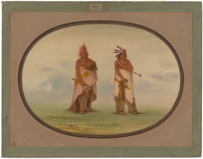 Two Native American Men in Traditional Attire