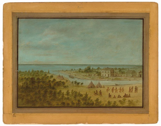 Indigenous Village and European Settlement by Water
