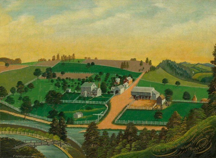 View of Benjamin Rebers Farm, Lower Heidelberg Township, Berks County