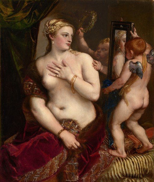 Venus at Her Mirror by Titian