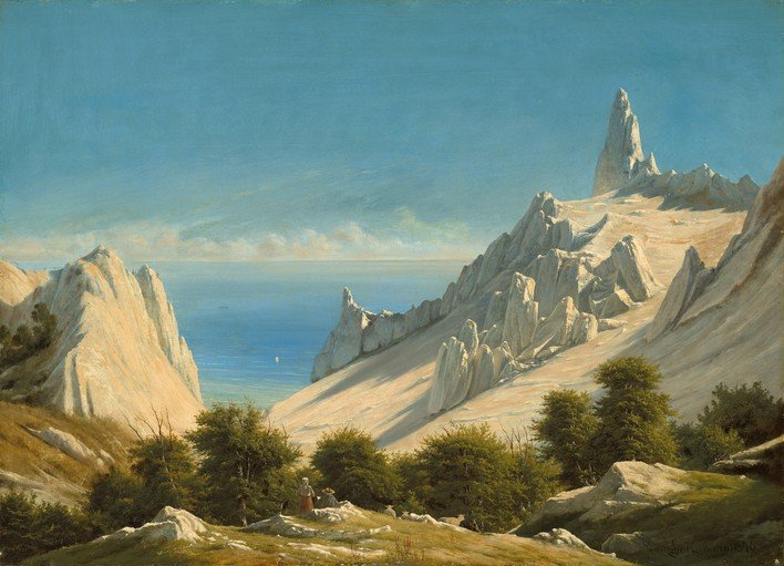 Romantic Landscape with Cliffs and Sea