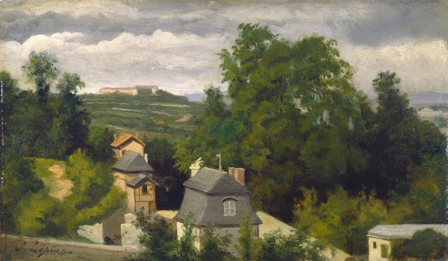 Impressionist Landscape with Houses and Trees