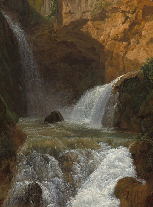 Majestic Waterfall in a Rocky Gorge