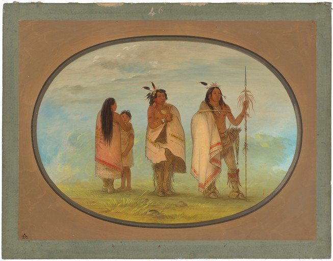 Native American Family in Traditional Attire