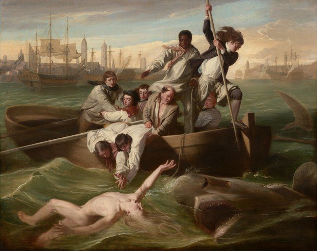 Shipwrecked Sailors Attacked by Sharks