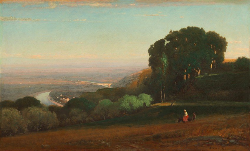 Pastoral Landscape with River and Figures