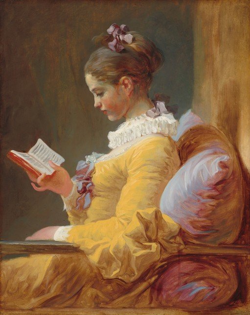 Young Woman Reading a Book