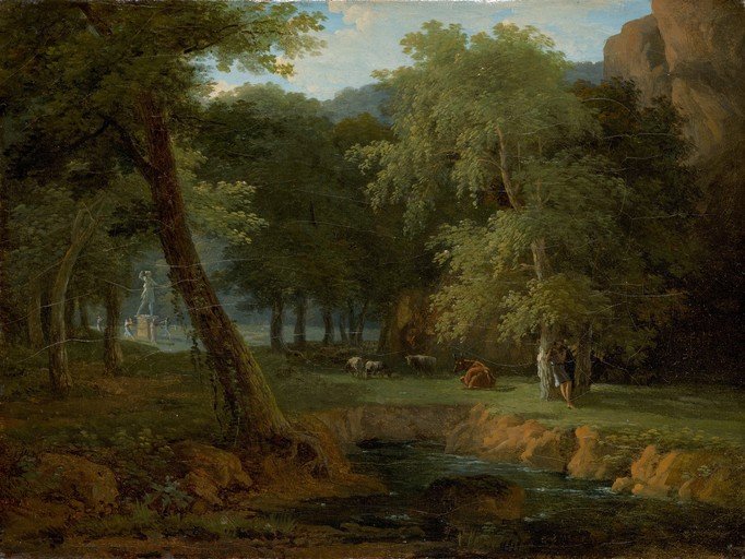 Pastoral Landscape with Figures and Animals