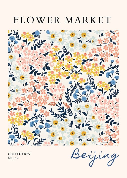 Flower Market Collection No. 19 Beijing Poster