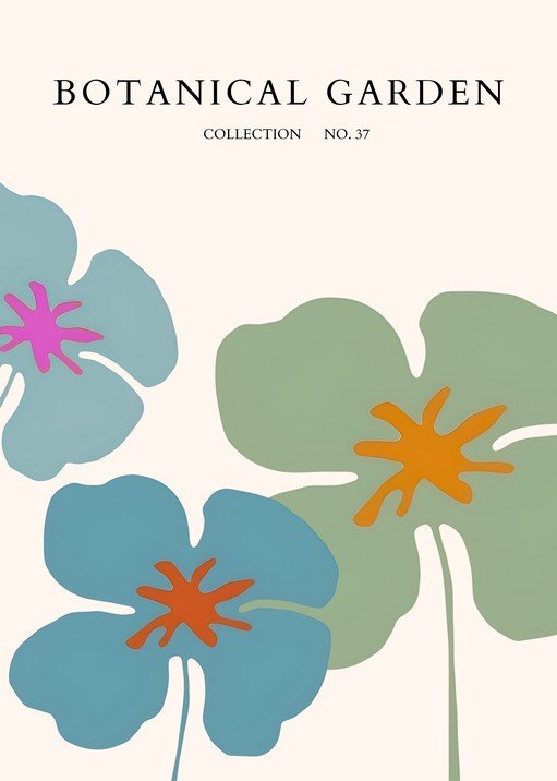 Botanical Garden Collection No. 37 Abstract Floral Art