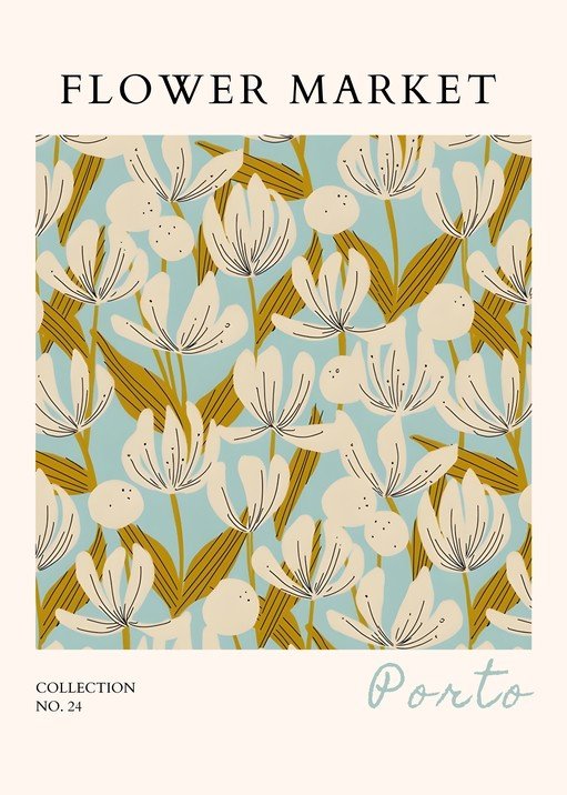 Flower Market Porto Collection No. 24 Poster