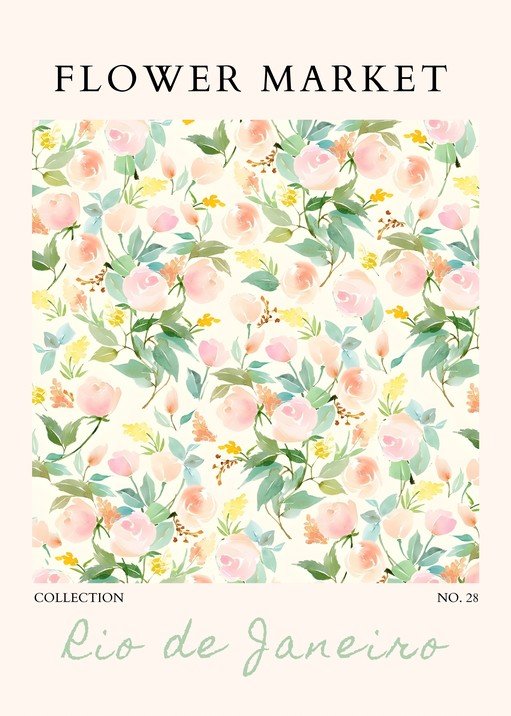 Watercolor Floral Pattern: Flower Market Collection