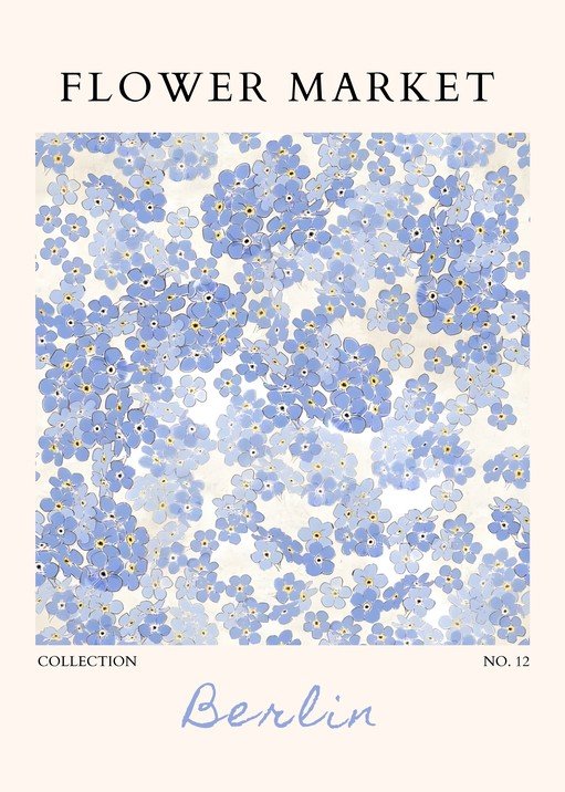 Forget-Me-Not Flower Market Poster