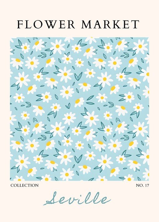 Flower Market Collection Seville Poster